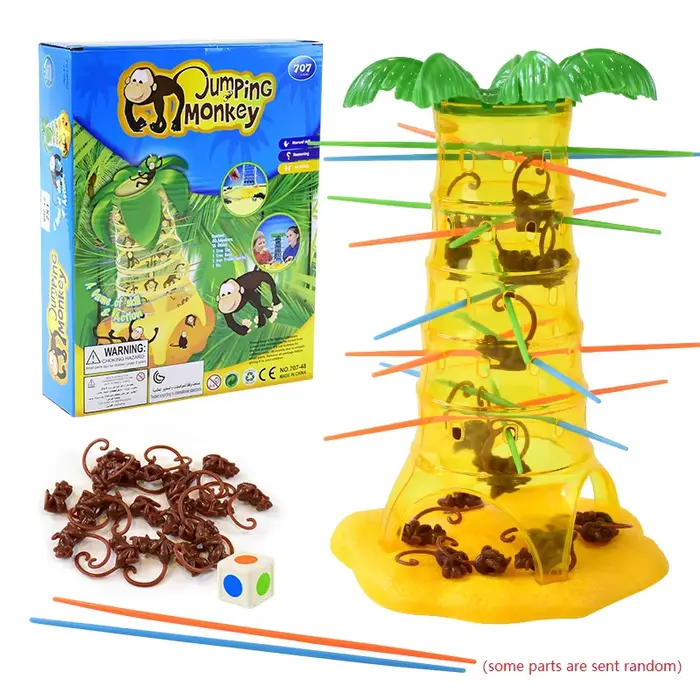 Jeu de table multijoueur singe pour enfants modèle plastique jaune développement de l'intelligence et de la créativité occasions spéciales famille et amis