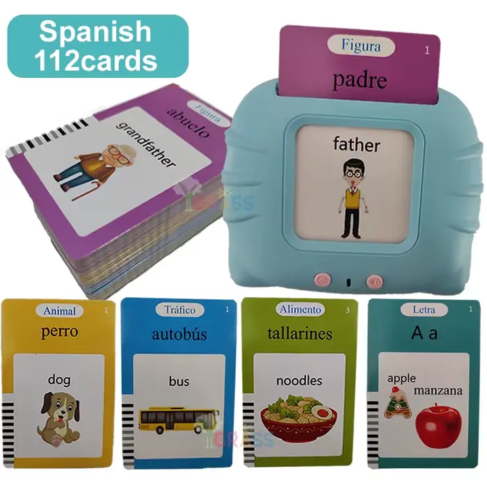 Jouets éducatifs d'apprentissage des langues et de l'alphabétisation, cartes flash parlantes, jeux p
