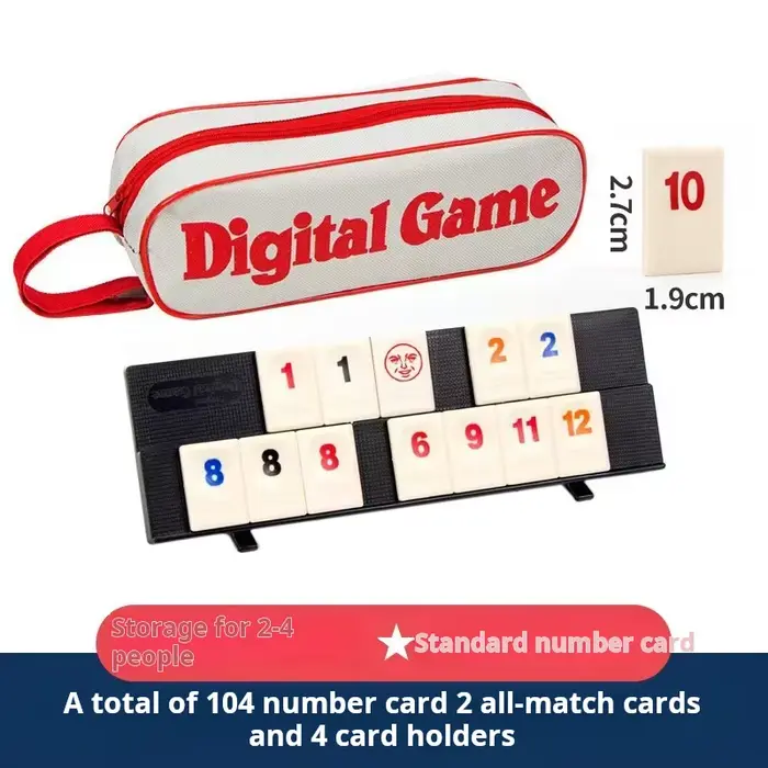 RUNICube-Ensemble de jeux de voyage avec étui portable, 4 supports, 104 jeux de société classiques p