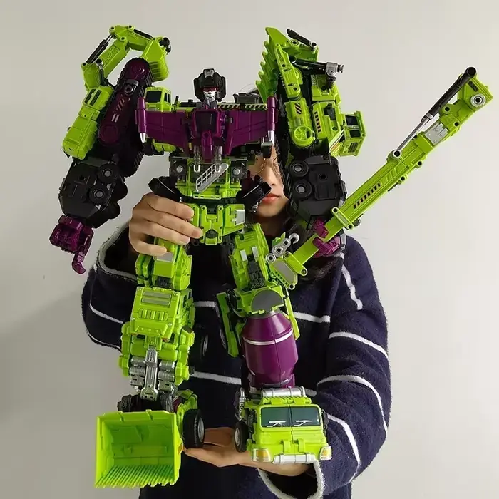 Robot Dévastateur 6 en 1 de 42cm pour Enfant, Combinaison de Voiture de Transformation KO, Figurine