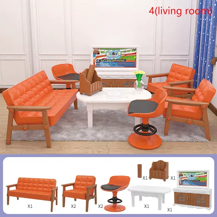 1 ensemble de meubles de maison de poupée, jouet Miniature pour poupées, maison pour enfants, jouet 