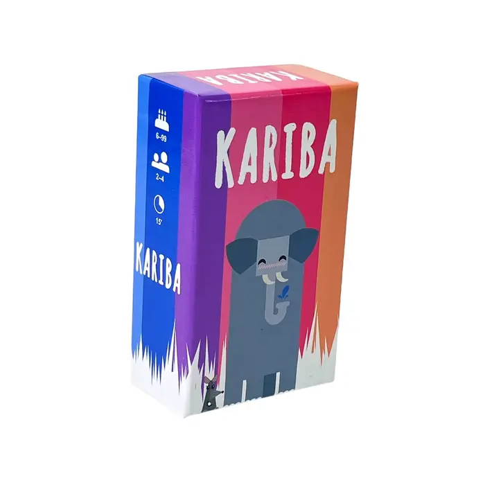 Jeu de société KARIBA : jeu de voyage portable en petite boîte, règles simples, plaisir hilarant, je