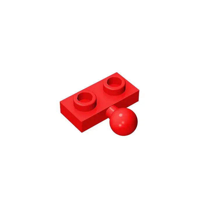 Plaque Gobricks GDS-849, modifiée 1x2 avec boule de remorquage sur le côté compatible avec lego 1441