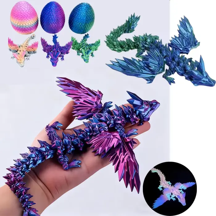 Jouet 3D Dragon Volant avec Ailes Mobiles Artisanat Cadeau Occasions Spéciales Plastique Durabilité Durée De Vie Longue