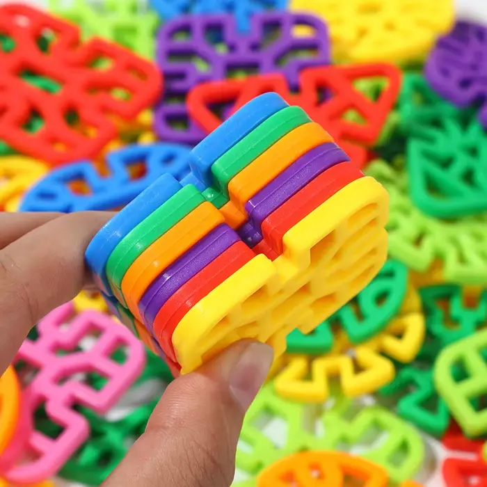 Blocs de construction géométriques Montessori pour enfants