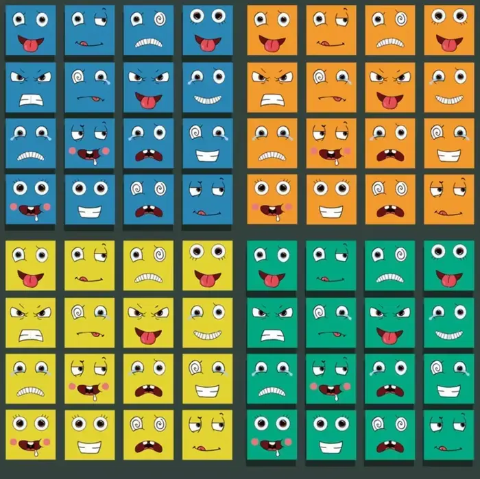 Cube visage changeant bois Puzzle blocs de construction jeu de société Montessori Expression