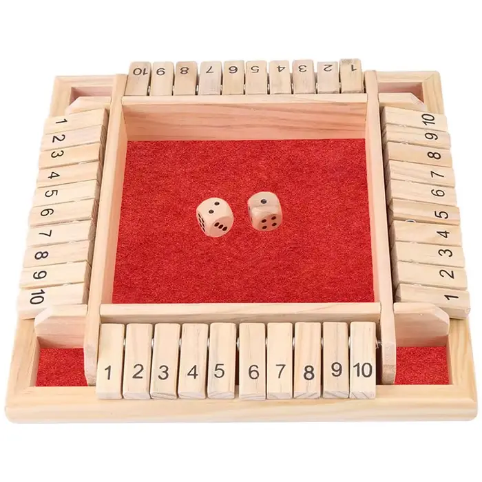 Jeux de cartes à rabat sur quatre faces, boîte de jeu éducatif intellectuel, jouets à dés, jeux Pare