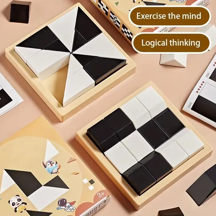 Puzzle à blocs cachés OUZEY 120 niveaux pour enfants 3-12 ans, bois, compatible lego, cadeau éducatif pour anniversaire ou noël