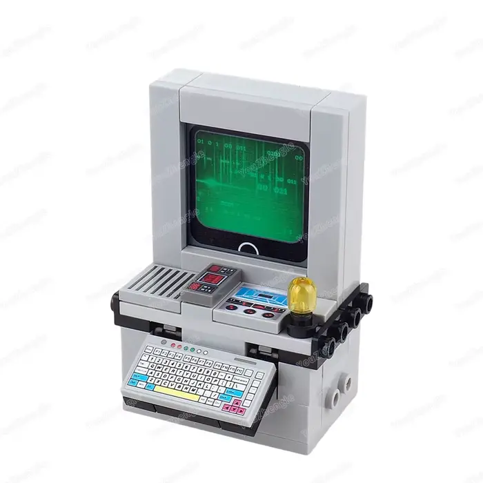 Modèle de terminal informatique à assembler en blocs MOC