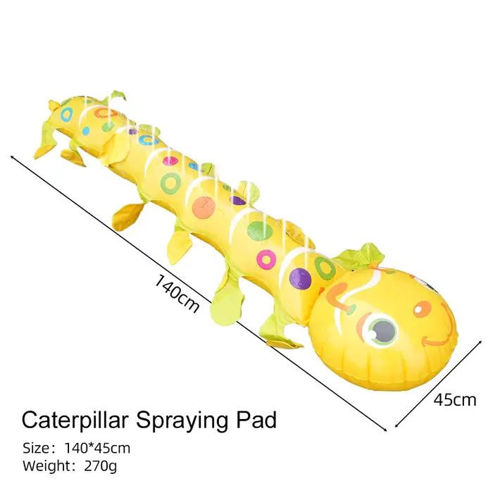 Tapis d'arrosage Caterpillar pour enfants et tout-petits, jouets aquatiques gonflables pour l'extéri