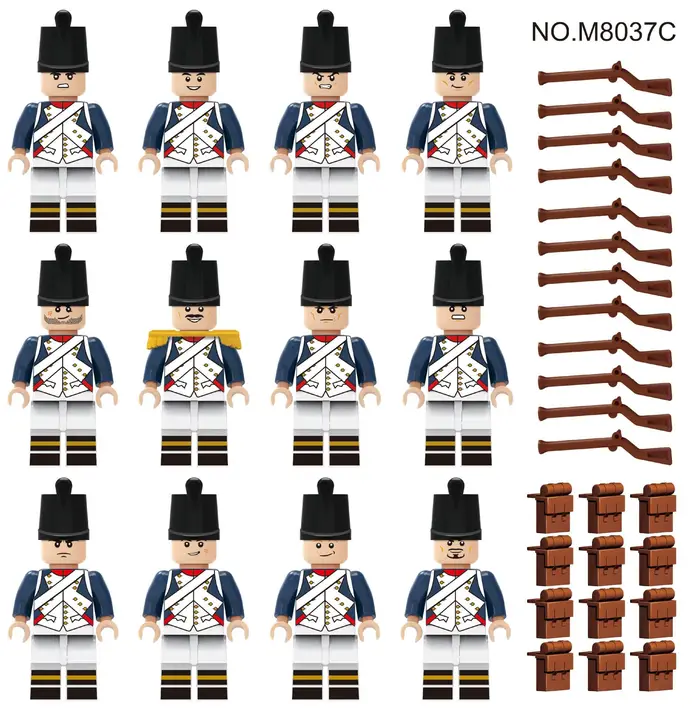 Minion Royal Meigao 36 modèles, soldat européen M8037, vente en gros transfrontalière de blocs de co
