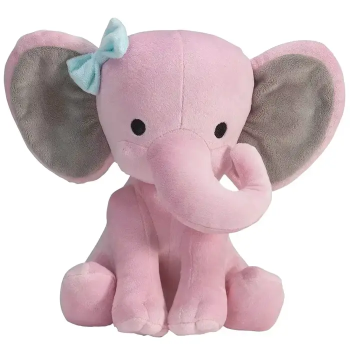 Jouets en peluche éléphant gris de 25cm, animaux Kawaii, oreiller en peluche doux pour dormir, poupé