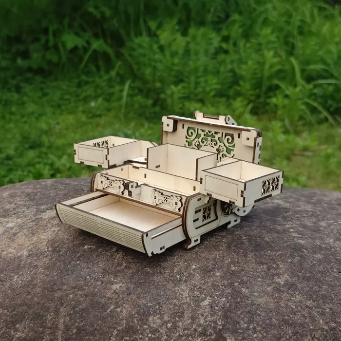 Boîte au trésor 3D DIY en bois