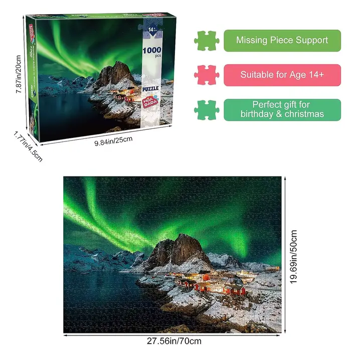 Puzzle 1000 pièces pour adultes, jeu de compétences imposibles pour toute la famille, Puzzle coloré,