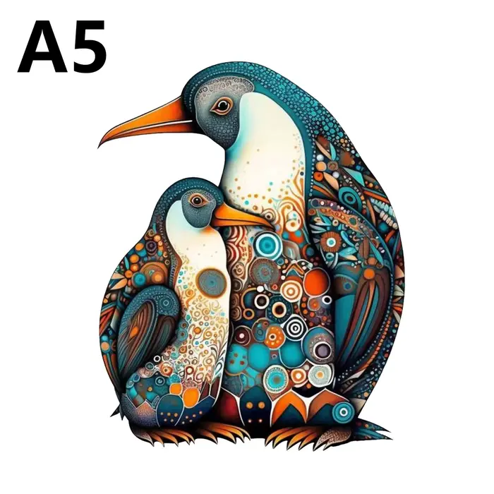Puzzle mignon en bois PenEcolPattern, animal irrégulier dépasse, jouets relaxants, cadeau d'annivers