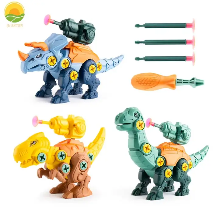 Ensemble de modèles de construction de dinosaures puzzle Montessori outil de tournevis jeu d'assemblage jouets éducatifs pour garçons occasions spéciales anniversaire Noël cadeau de naissance