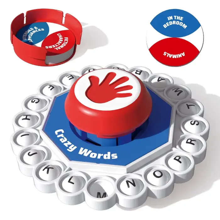 Jeu de société Crazy Alphabet Words Press Chessboard, jeu familial rapide pour les réunions de famil