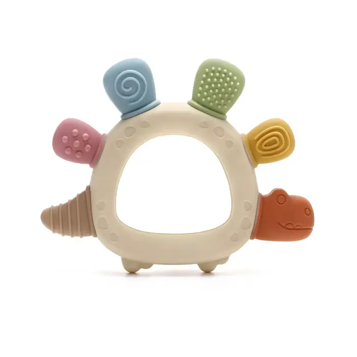 Jouets de dentition en Silicone dinosaure pour bébé, sans BPA, facile à saisir, soins pour nourrisso