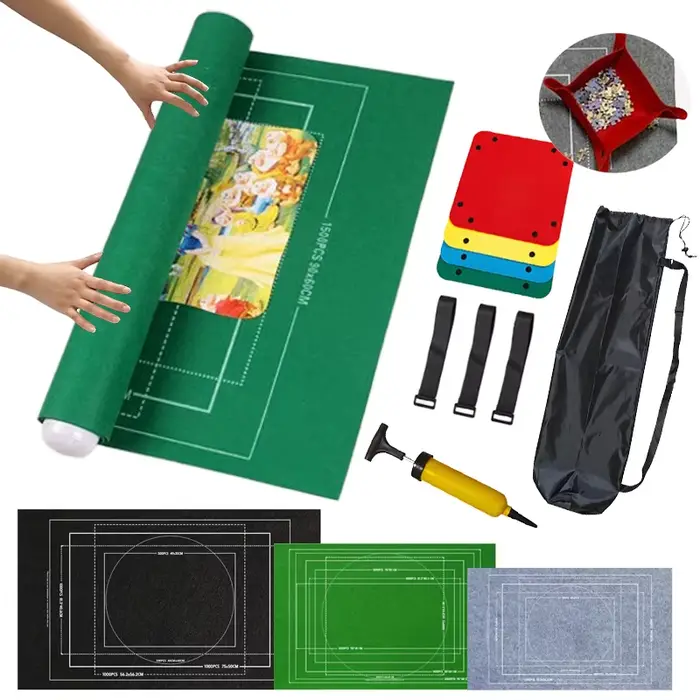 Couverture de rangement de Puzzle pour enfants, jouets, spécifications multiples avec sac, Portable,