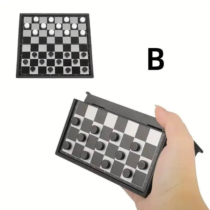 Mini jeu d'échecs jeu de société de voyage magnétique Portable petits jeux d'échecs de poche pliants