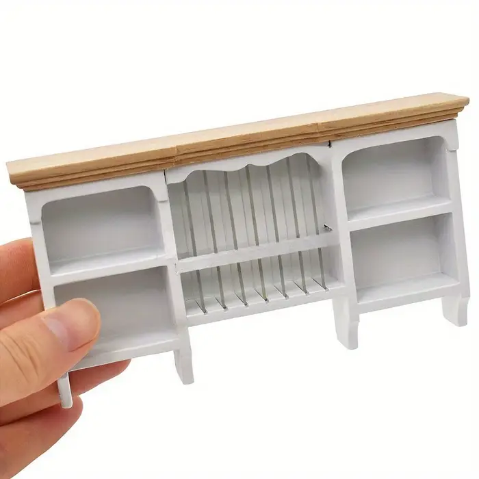 Armoire de rangement en bois amusante pour maison de poupée 1:12