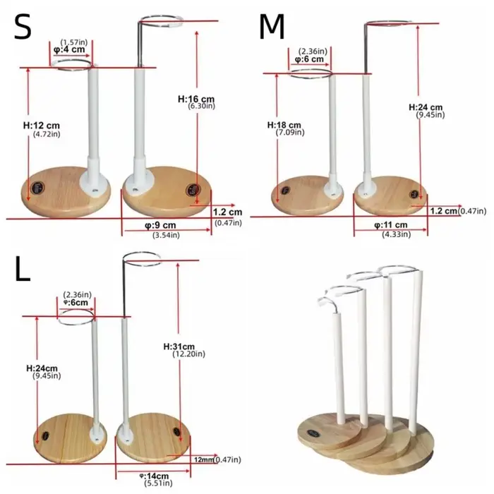 Supports de poupée à Base en bois