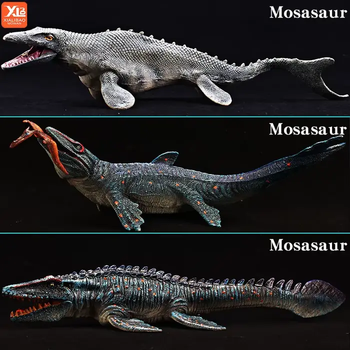 Modèle réaliste Mosasaurus Simulation de dinosaure jurassique Figurine d'action Jouet éducatif en PVC pour enfants Cadeau de décoration Occasions spéciales