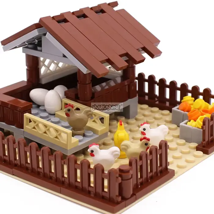 Kit de Construction MARUMINE Farm Chicken Building Blocks Bâtiments Historiques et Célèbres Construction Modèle Kit Occasions Spéciales
