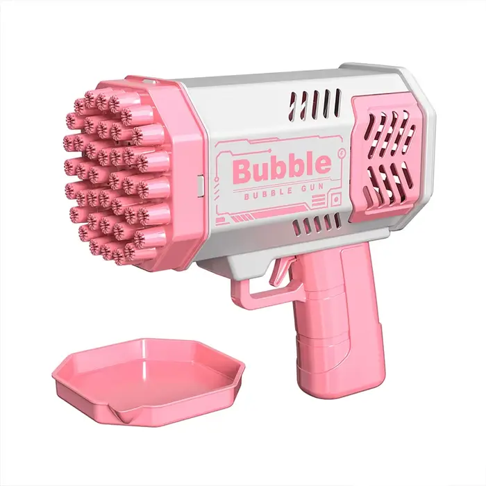 Pistolet à bulles jouet d'extérieur pour enfants 40 trous jouet électrique soufflant des bulles (san