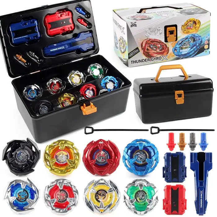 Bey X – Kit de jouets rotatifs, hauts de combat gyroscopiques en métal avec lanceurs, coffret d'orga