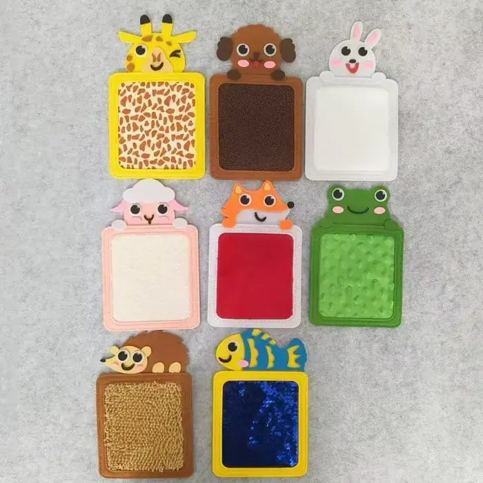 Tapis mentaires oriel en feutre pour enfants, dessin animé, animal, leone, carreaux texturés, tampon
