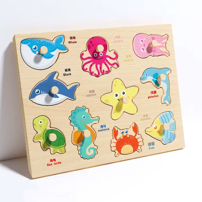 Jouets cognitifs en bois pour bébés