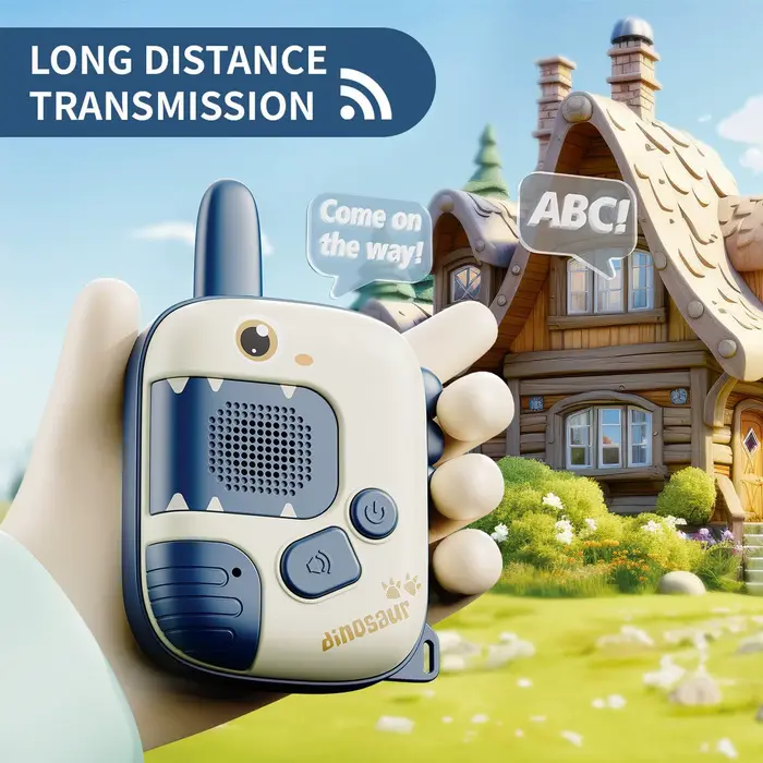Talkie-walkie portable pour enfants, jouet longue Distance, Transmission sans fil, téléavertisseur, dessin animé, cadeaux de noël, 2 pièces/ensemble