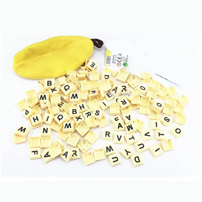 Jeu d'orthographe alphabet, comprend un sac de rangement, un jeu de société d'orthographe, un jeu de