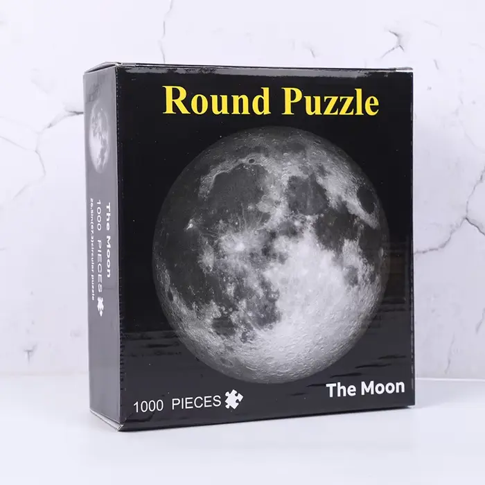 Puzzle rond pour adultes, 1000 pièces, jeux de défi de lune, Puzzle éducatif d'apprentissage, Puzzle