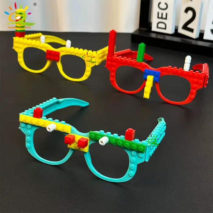 Blocs de construction de rassemblement de fête, cadre de plaque de base pour lunettes, jouets de décoration pour amis, accessoires de lunettes, briques, cadeau de noël