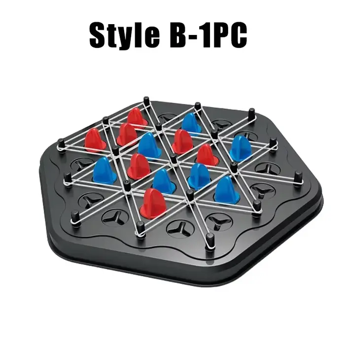 1/2/4 pièces Puzzle classique jeu de société chaîne échecs Triangle échecs élastique multijoueur bat
