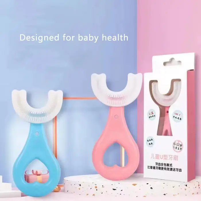 Brosse à dents en forme de U pour enfants, livres de broCumbria des dents de bébé, livres oraux pour