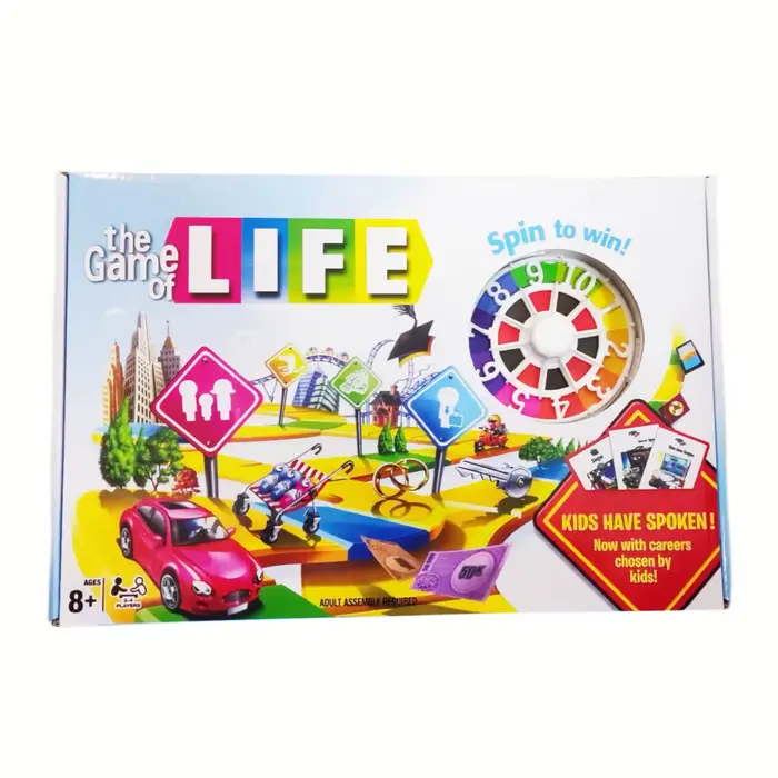 Jeu de société de simulation de vie - Jeu de société Spin Wheel Party (2-4 joueurs), jeu de cartes, 