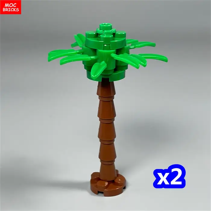 Briques MOC série arbre vert blocs de Construction plante ville jardin rue lac vue parc Jungle jouet
