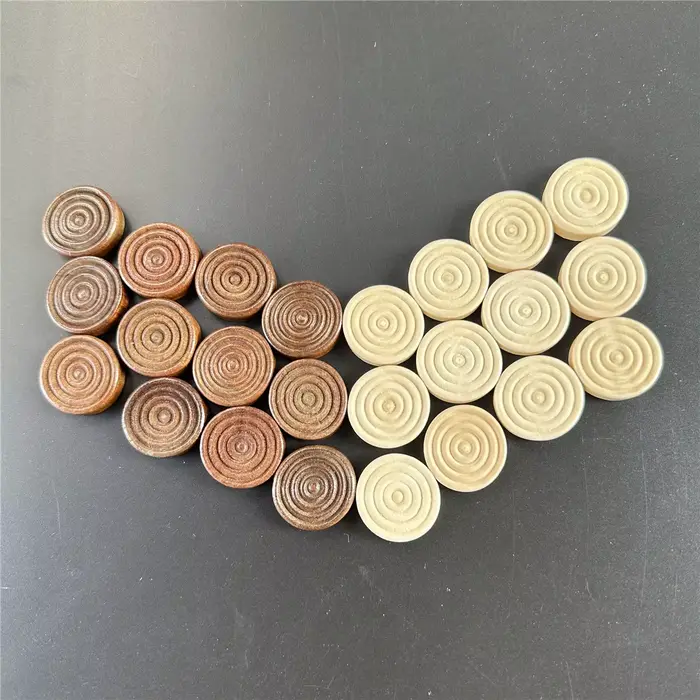 Jeu de Dames Rondes en Bois Élégant pour Stratégie et Convivialité Soirées de Jeu de Société Occasions Spéciales Backgammon Accessoires Familiaux Amateurs de Jeux