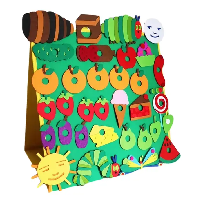 Accessoires de Performance de chenille affamée, jouets en feutre, livres d'images en anglais, aide p