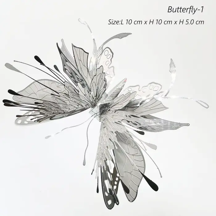Nouveau magnifique puzzle 3D en métal Papillon, modèle d'assemblage d'insecte animal fait main, bloc