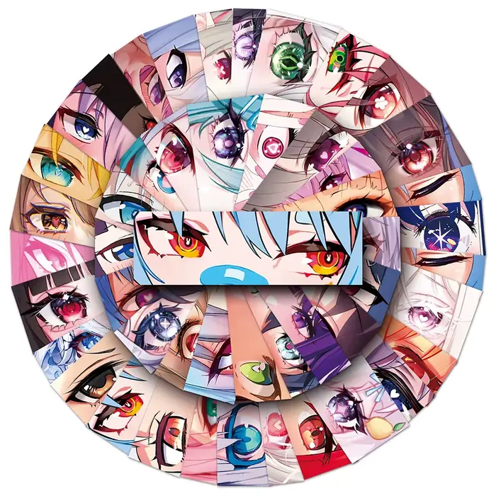 10/30/50 PIÈCES ACGN Autocollants Drôle Dessin Animé Autocollant Anime Personnage Oeil Autocollants 