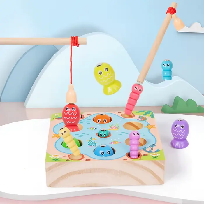 Jeu de pêche en bois pour enfants
