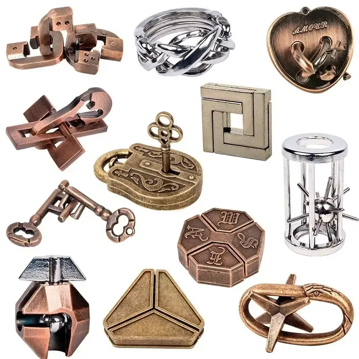 Créatif classique IQ métal casse-tête magique déroutant Puzzles jeu jouets pour enfants adultes drôle