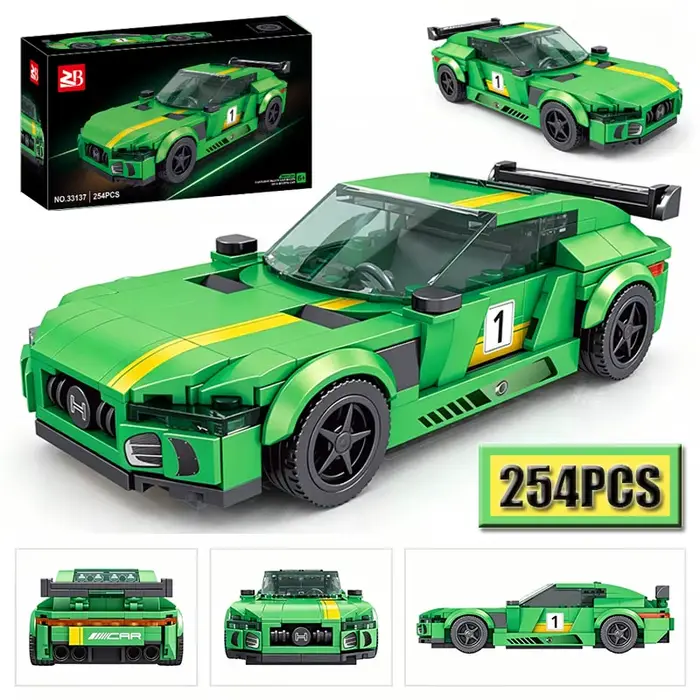 Supercaresse de course sportive technique blocs de construction diy brique modèle moc classique jouet occasionnels occasions spéciales
