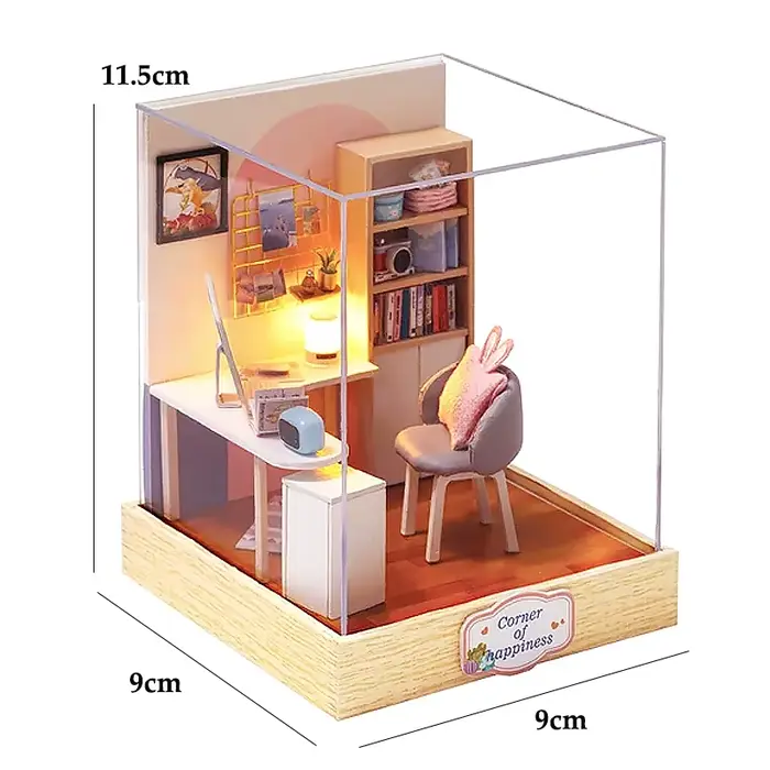 Maison de poupée magique, Puzzle 3D en bois, assemblage fait à la main, Kit de modèle de constructio