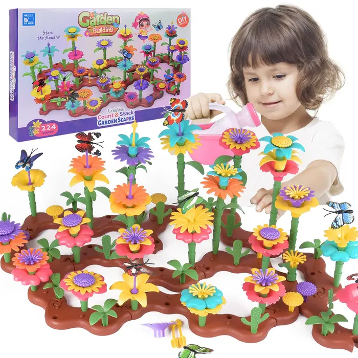 Cultivez leur imagination avec le jouet de construction de jardin de fleurs éducatif STEM – Cadeau p