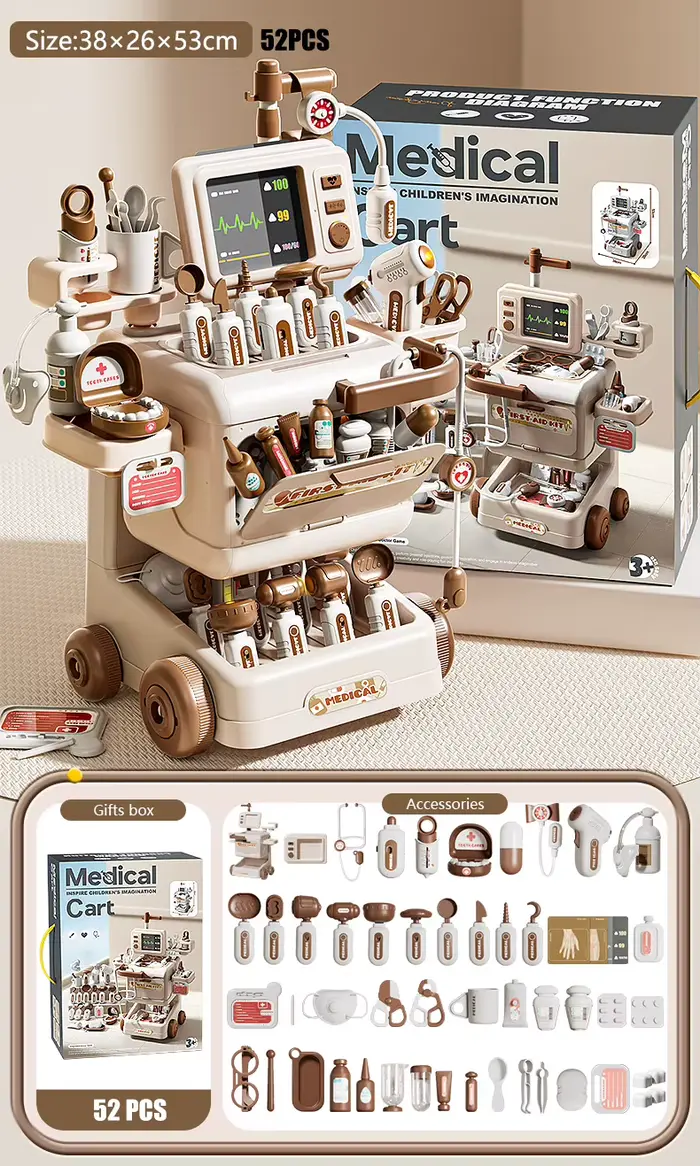 Ensemble de jeu de docteur pour enfants, kit de jouets médicaux avec stéthoscope, accessoires de jeu